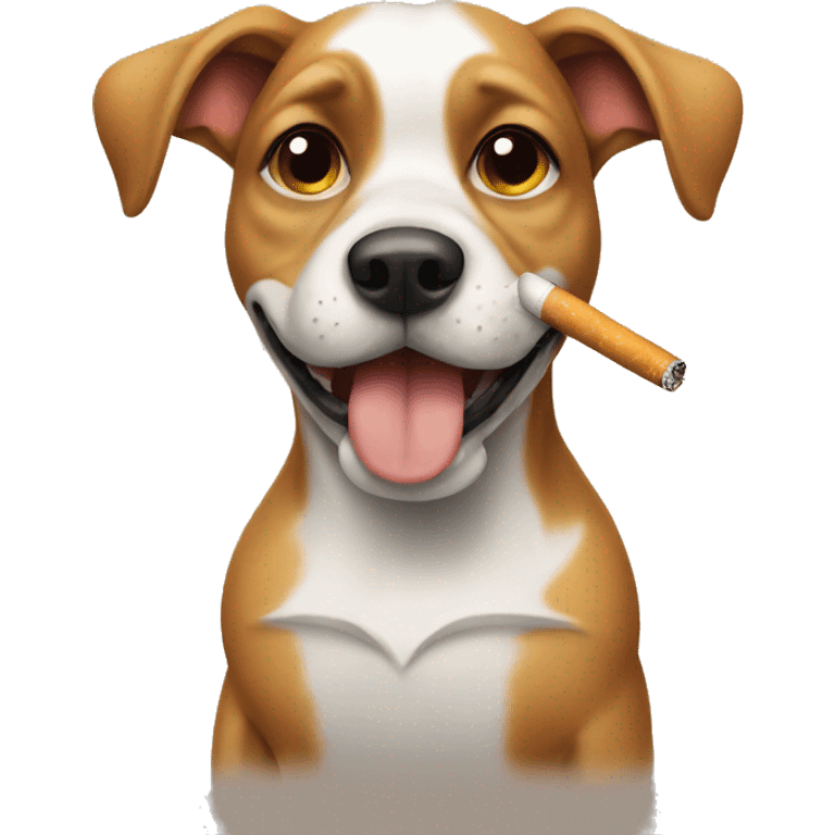 Dog with cigarette emoji