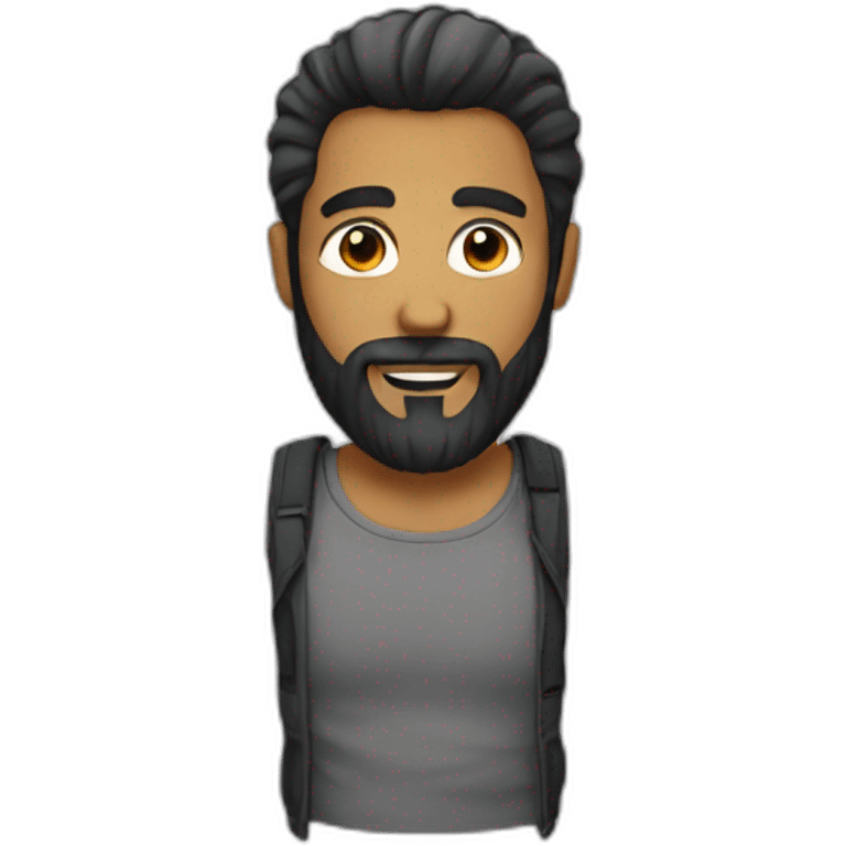 man with beard geek emoji