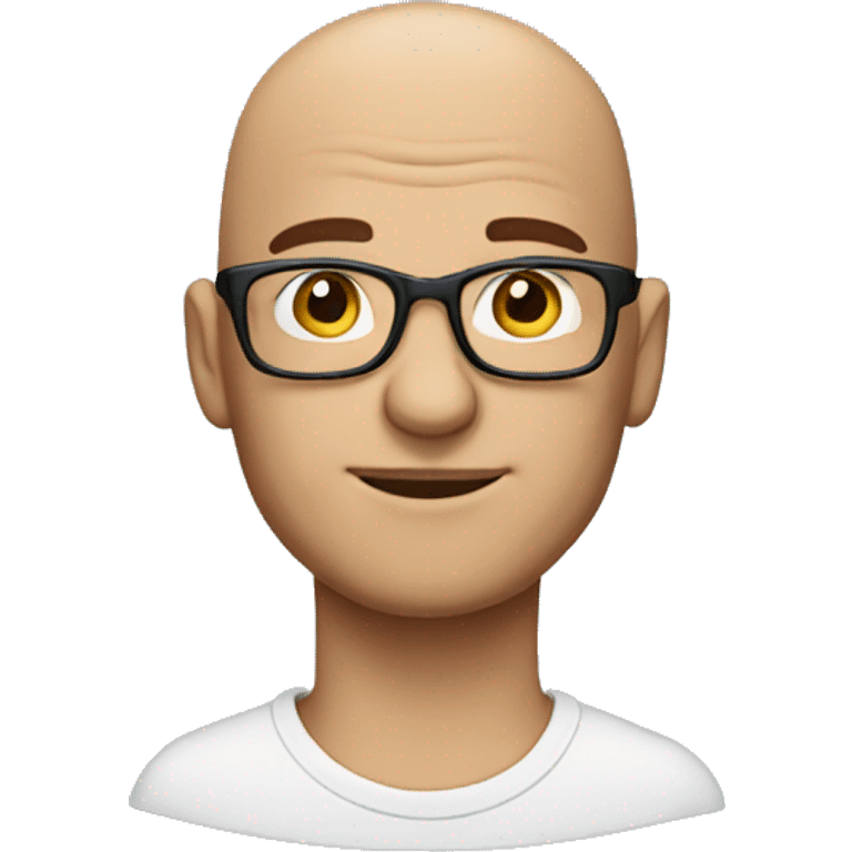 bald man with  cap and glasses emoji