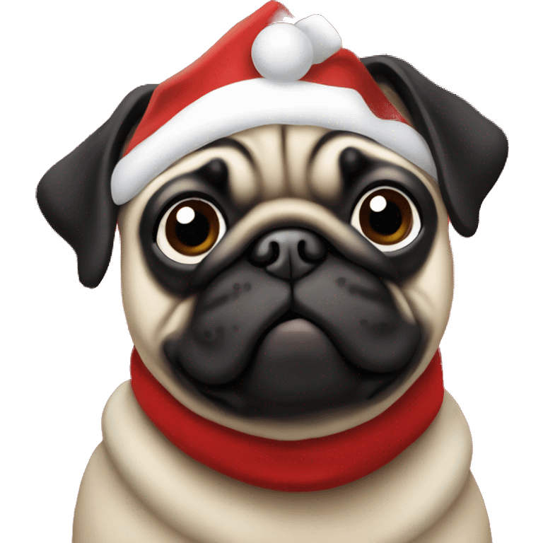 Christmas pug  emoji