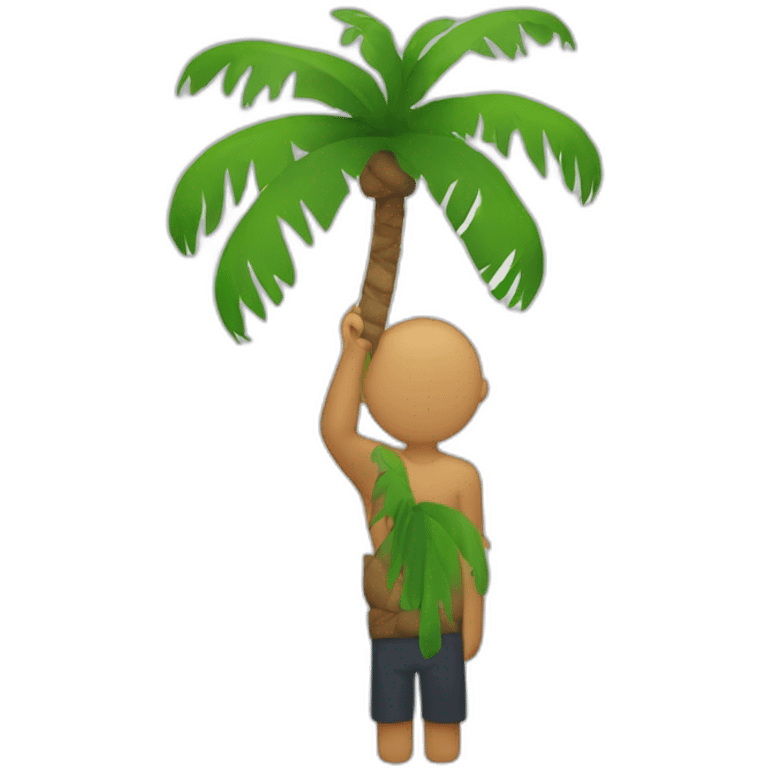 upper body of person with a palm tree instead of a head emoji