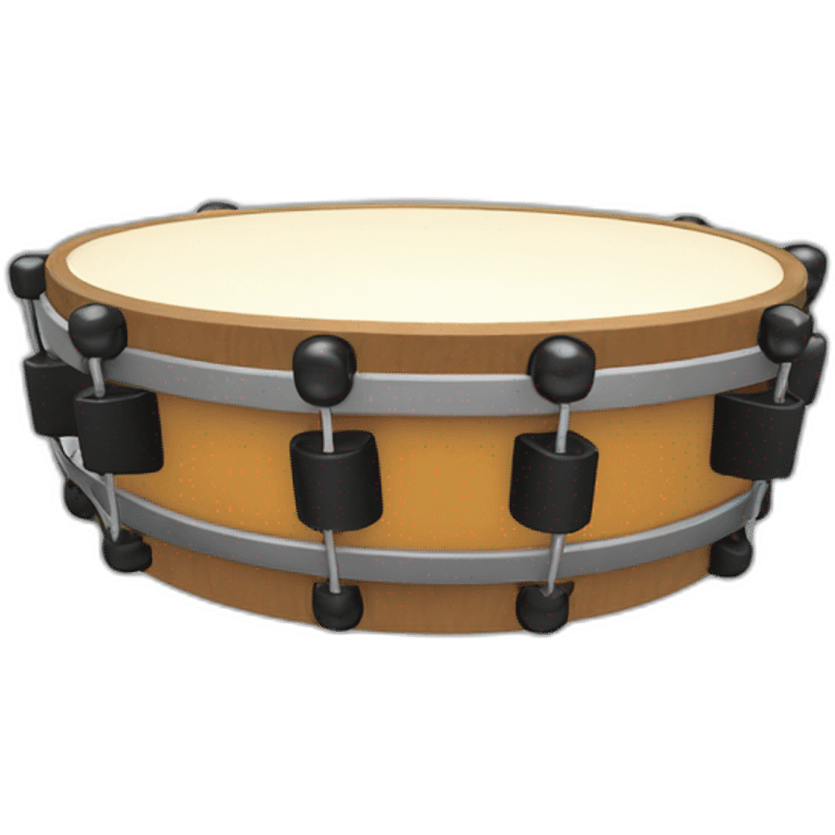 traditional tambourine with metal jingles emoji