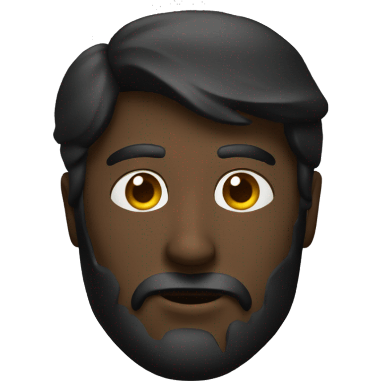 Homme brun masque noir emoji