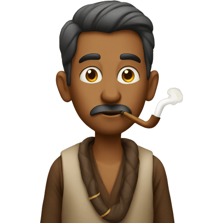 Indian guy smoking a pipe emoji