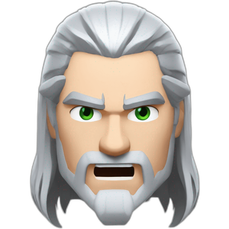 the witcher geralt fighting emoji