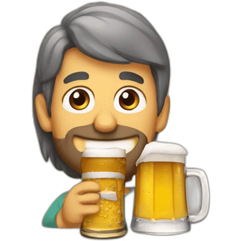 Hoda qui boit une biere emoji