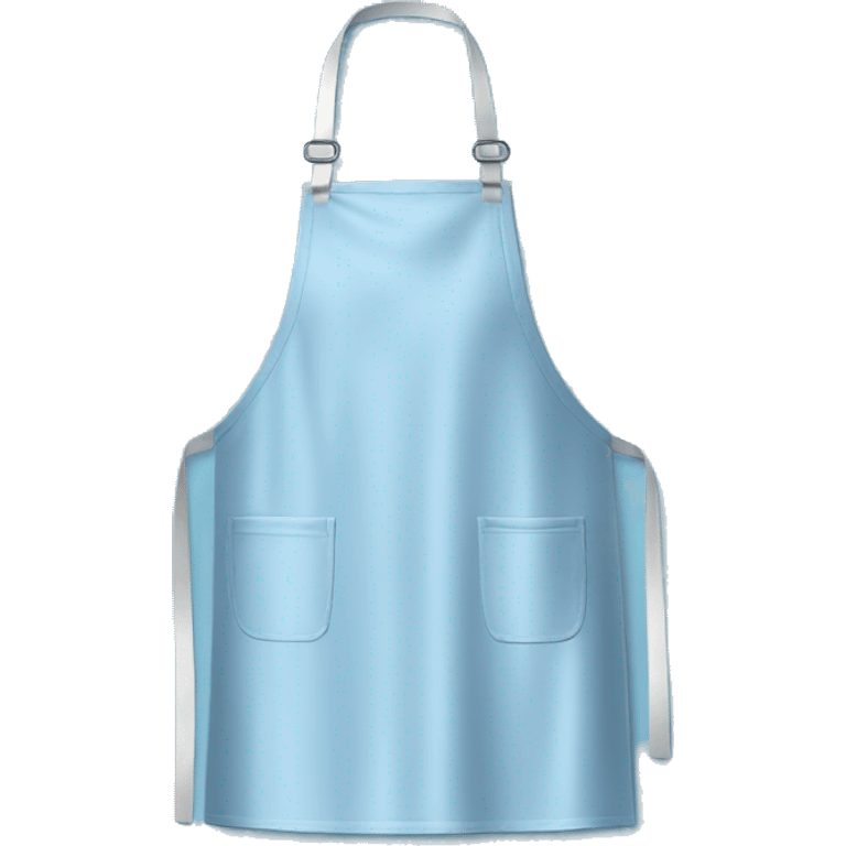 Realistic isolated light blue kitchen apron. emoji