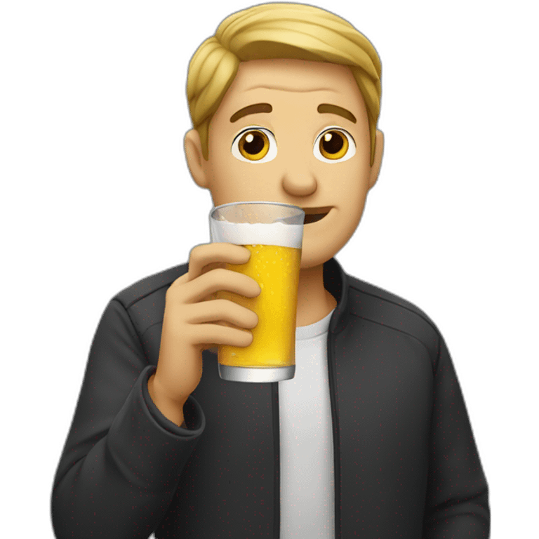 man drinking emoji