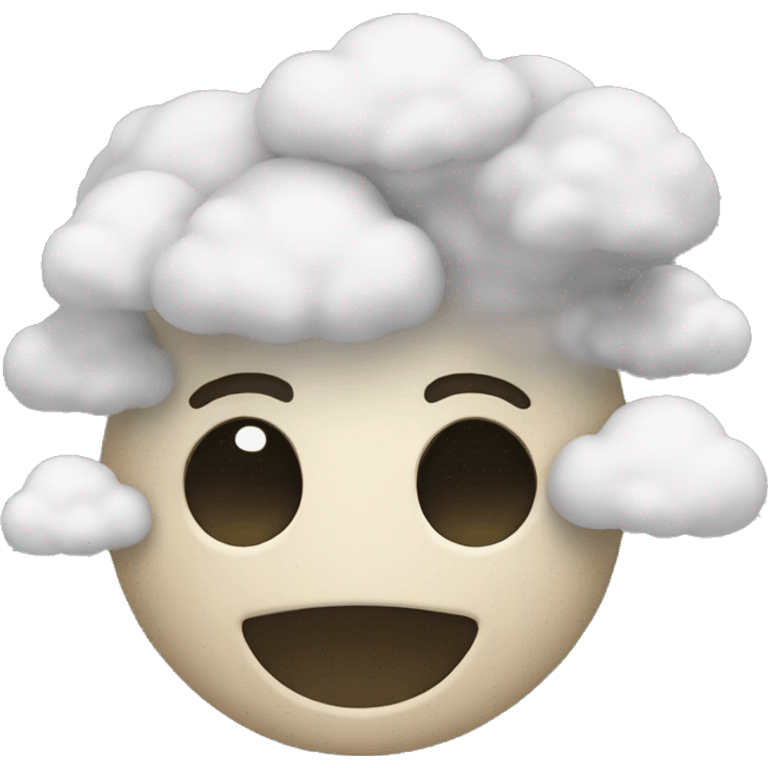 Cráneo con nubes emoji