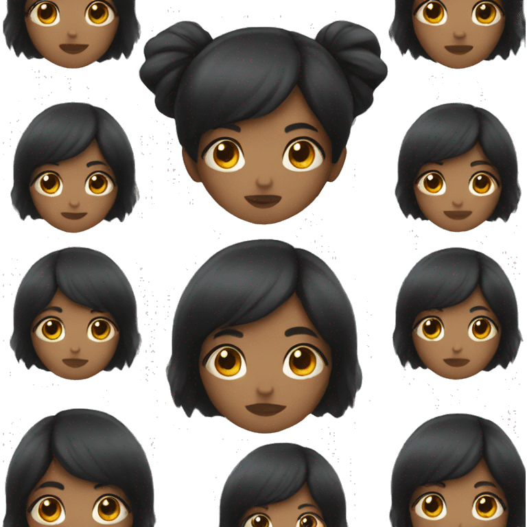 Girl with Black Hair emoji