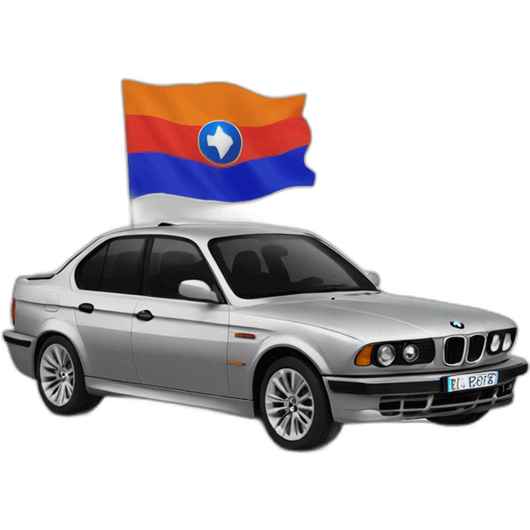 BMW Car holding Armenian flag emoji