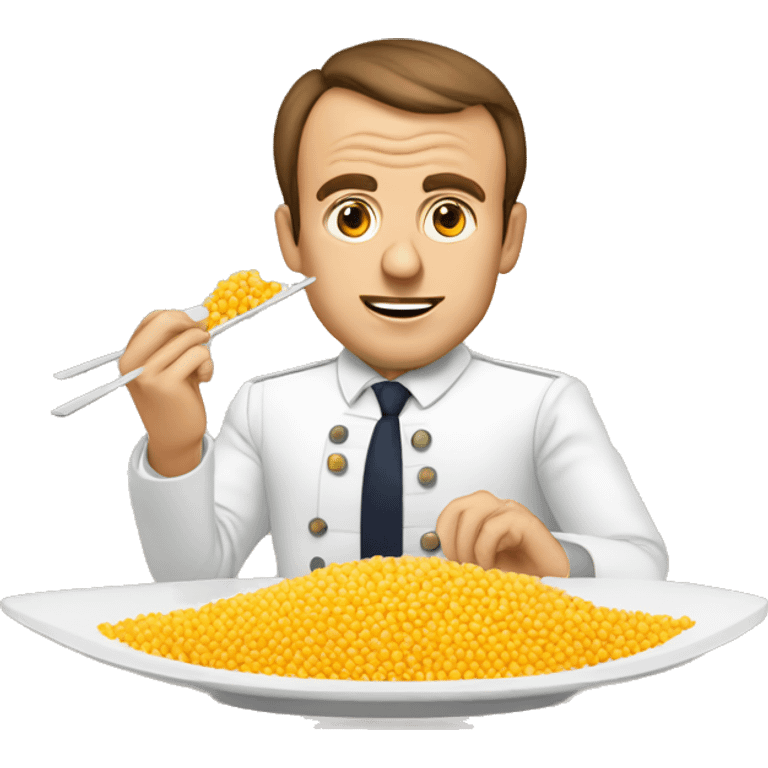 Macron qui mange du couscous  emoji