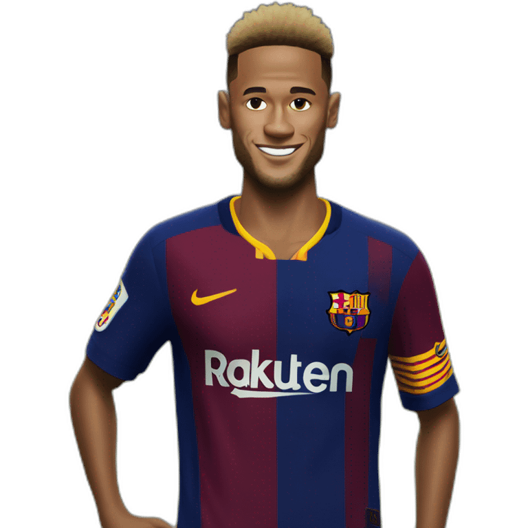 Neymar with barcelona jersey emoji