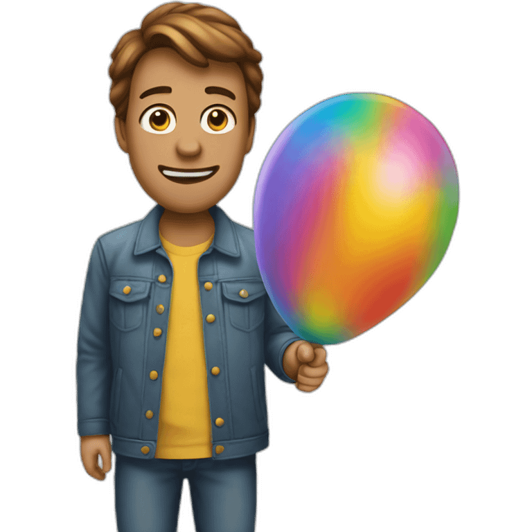 David inflates the balloon emoji