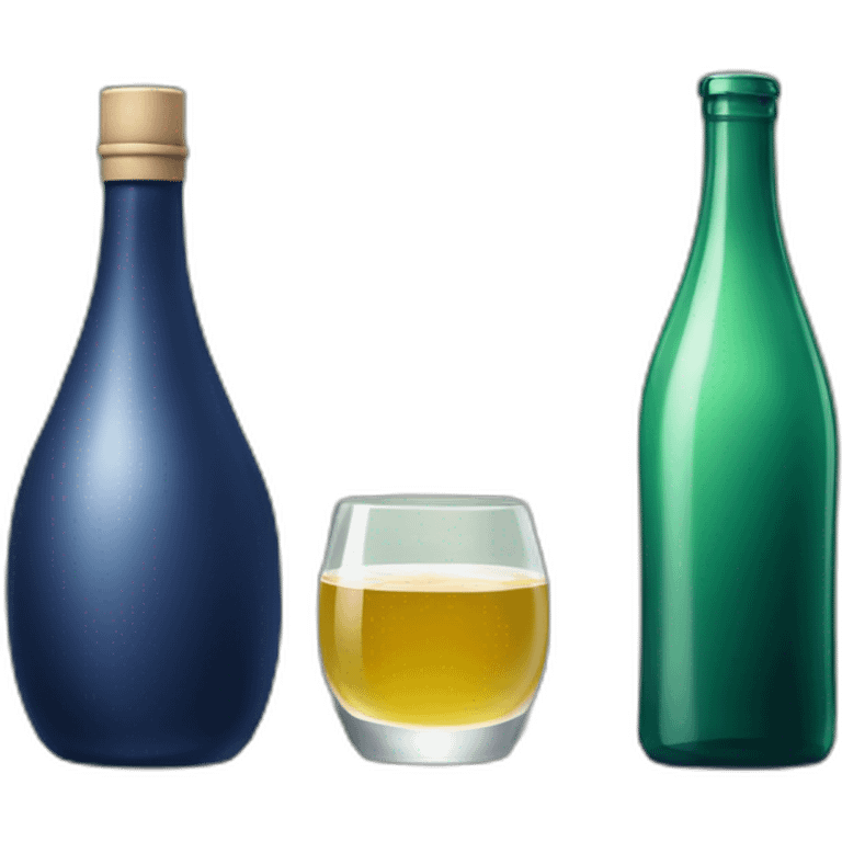 bouteille de saké et verre emoji