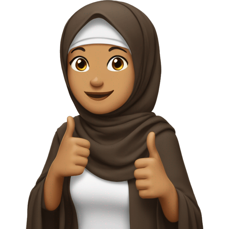 hijab brown thumbs up emoji