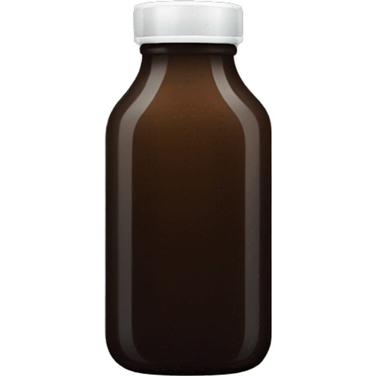 Dark glass bottle with supplements  emoji