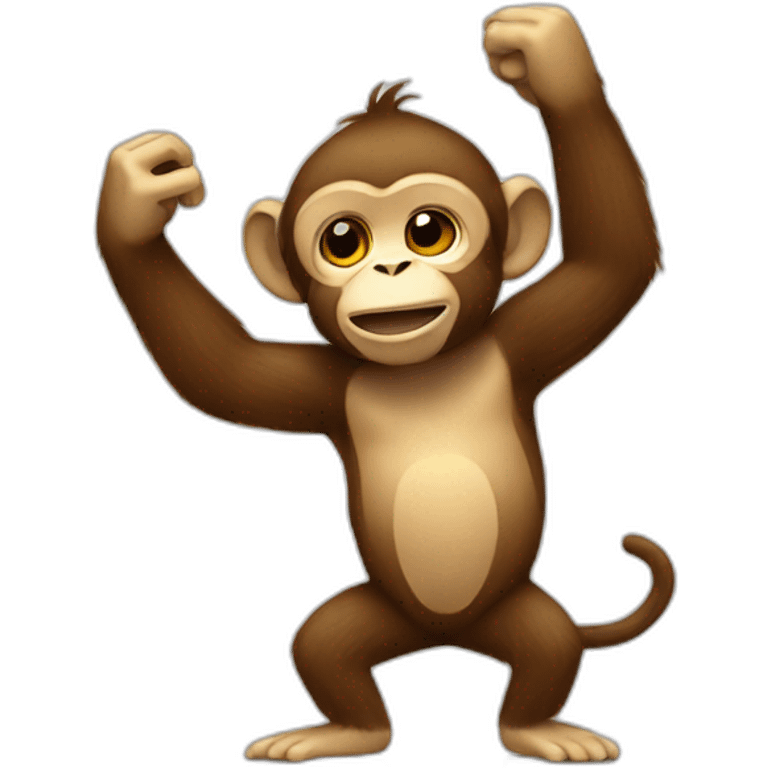 Monkey do a dab emoji