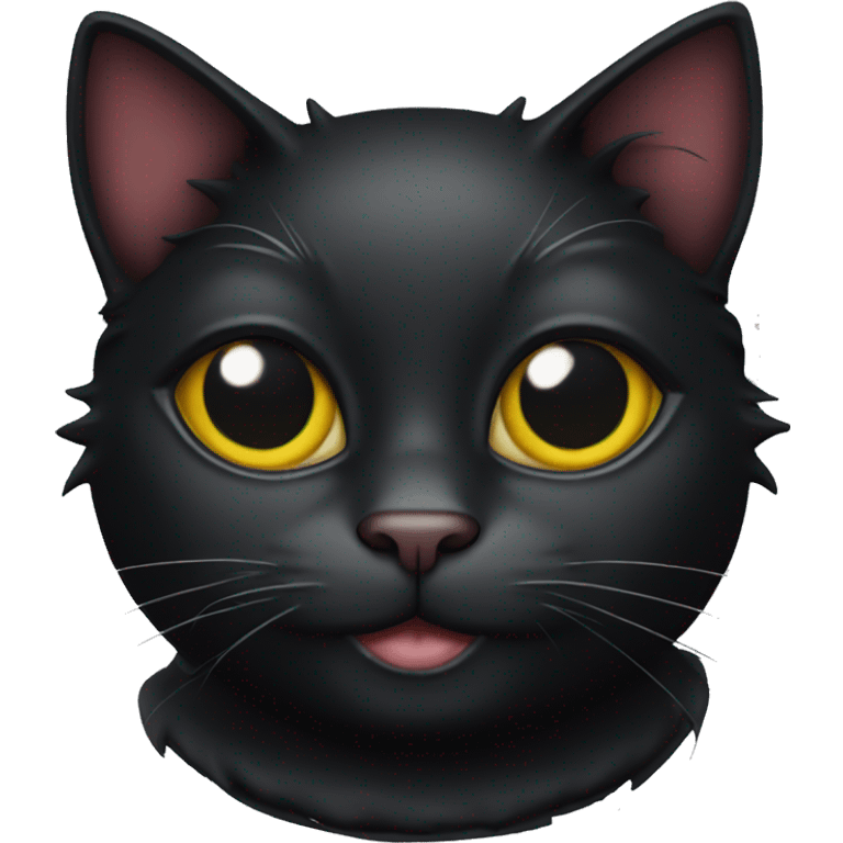 Black cat with jester collar emoji