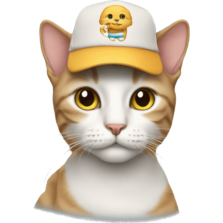 Cat wearing an LA hat emoji