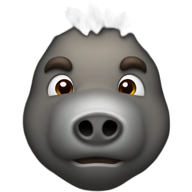 a wild boar with iron armor emoji