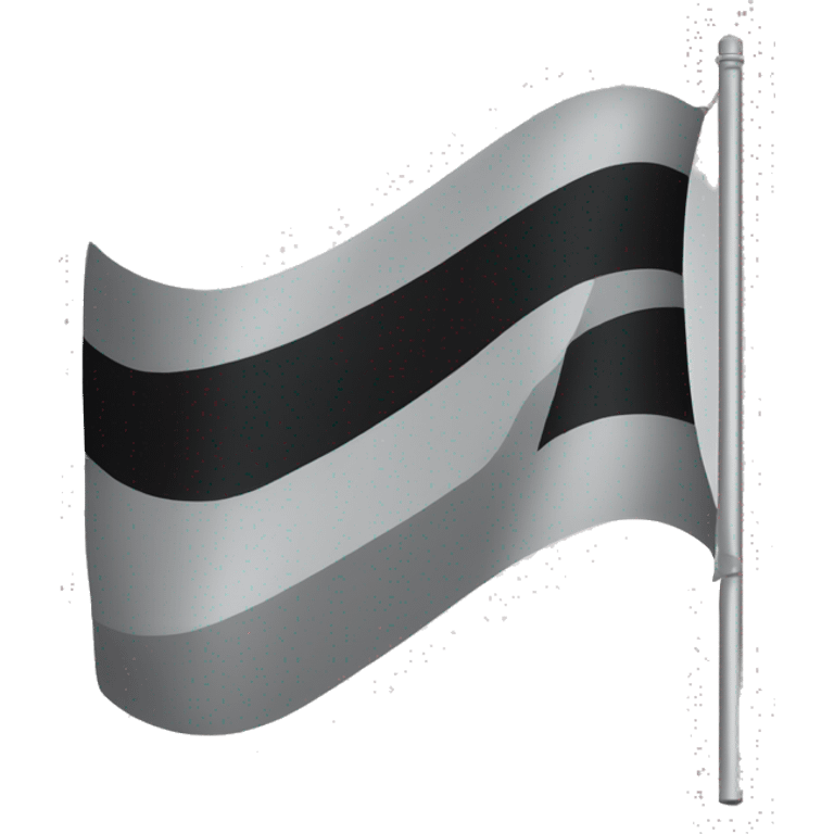 straigt black grey white flag emoji