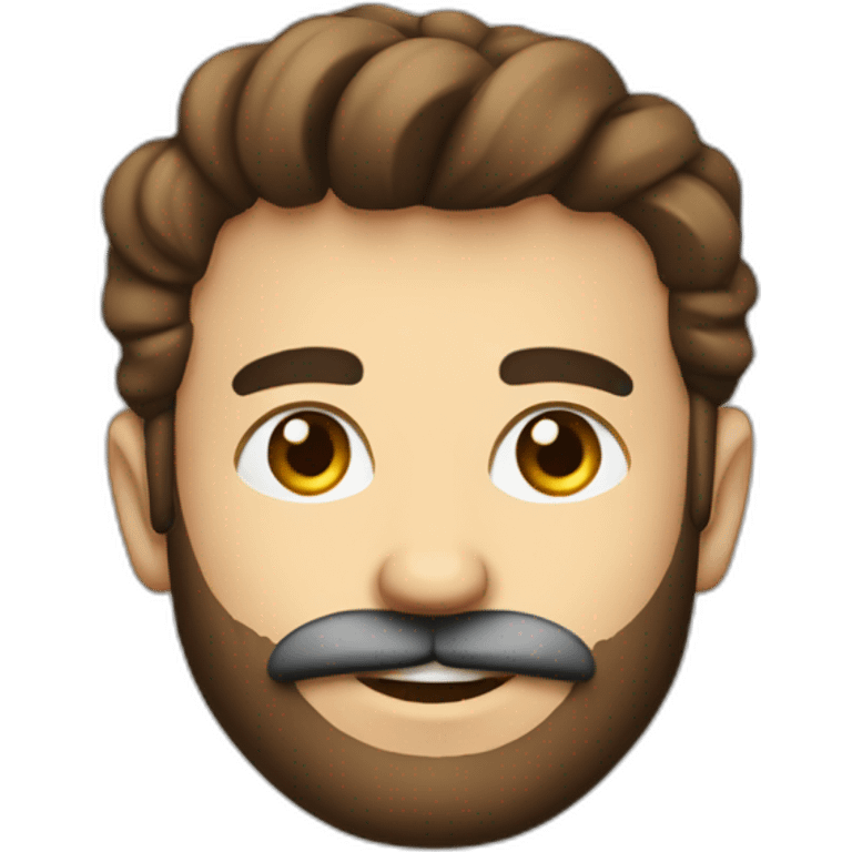 Calvo con barba y letras Tineo emoji