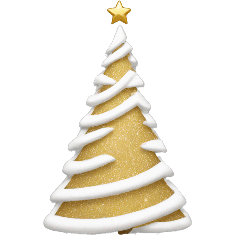 white and gold christmas tree emoji