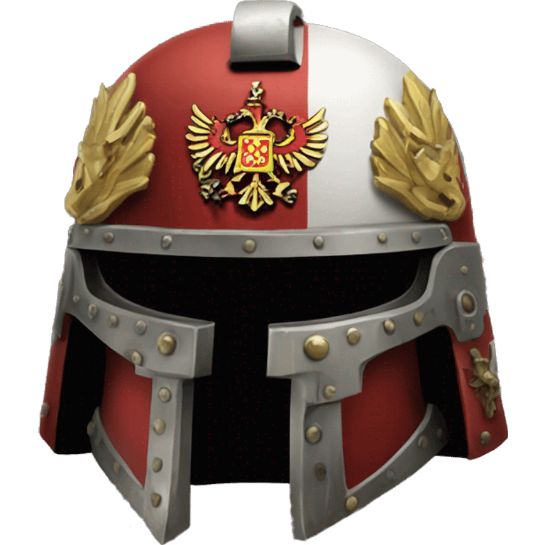 Warhammer 40K helmet, featuring the Russian coat of arms. emoji