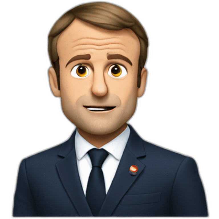 emmanuel macron saying no emoji