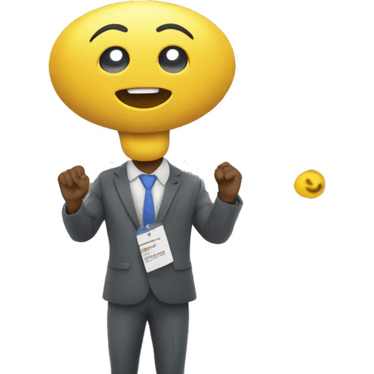 Stand in an expo show emoji