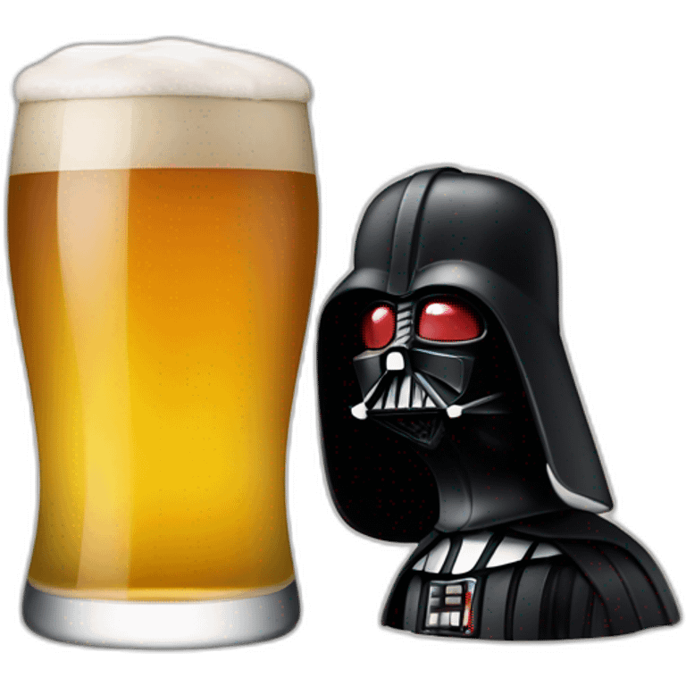 Dark Vador boit une bière emoji