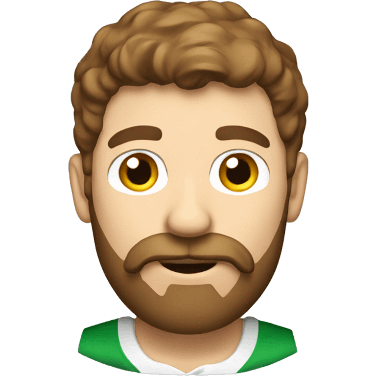 Golf Guy with brown hair and brown mustache and beard  emoji