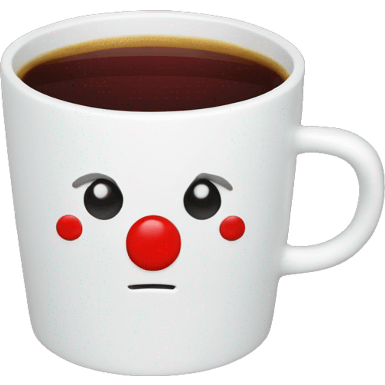 Drink in white cup with red s on front  emoji