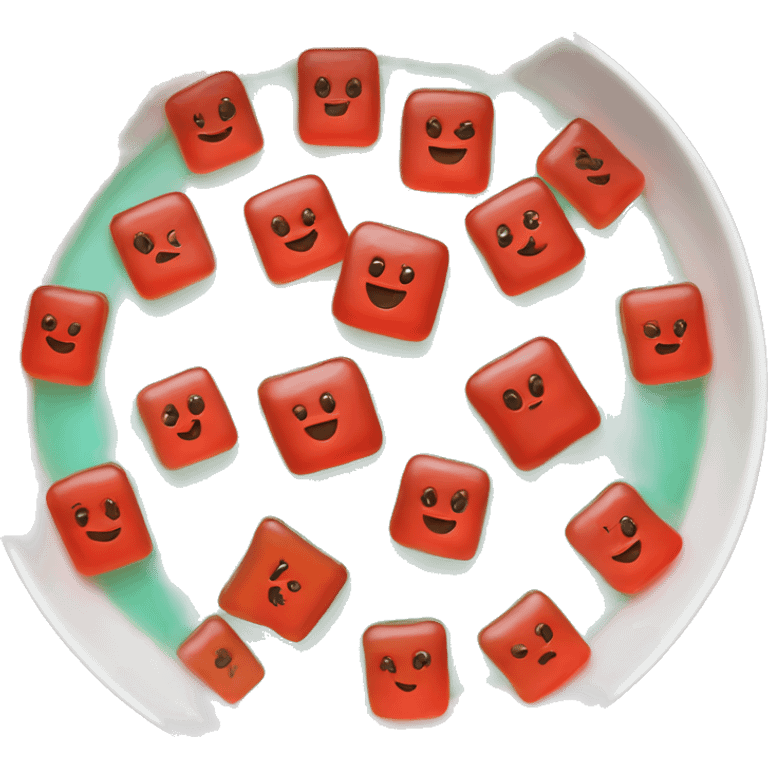 Jell-O squares in a white bowl emoji