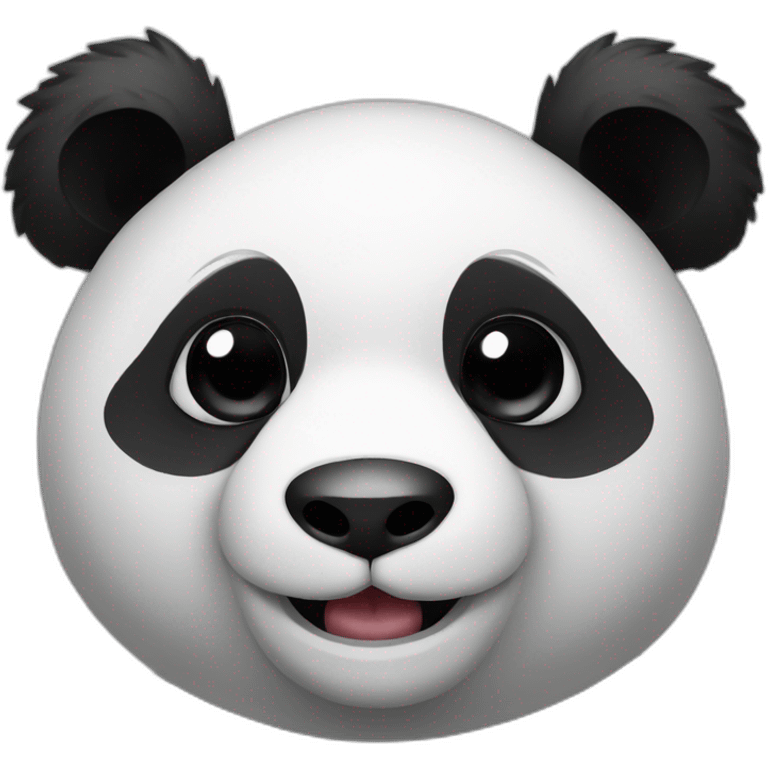 Panda with black and white switched emoji