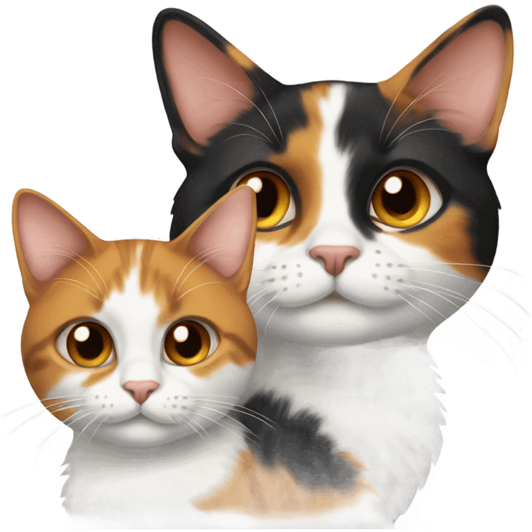 Two calico cats emoji