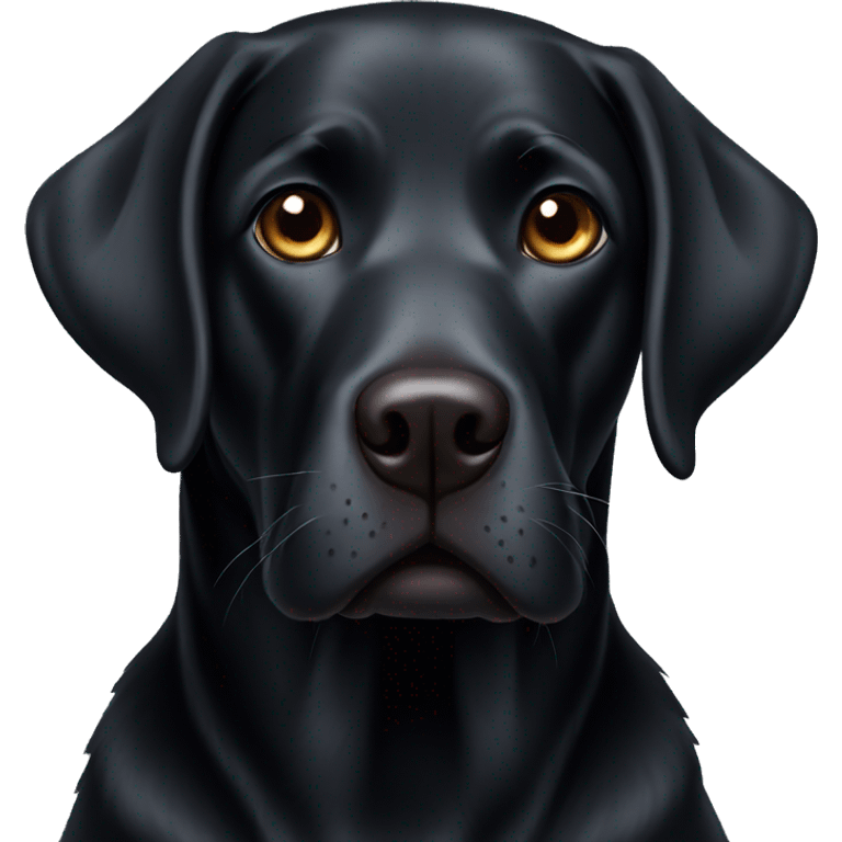 Black dog labrador emoji