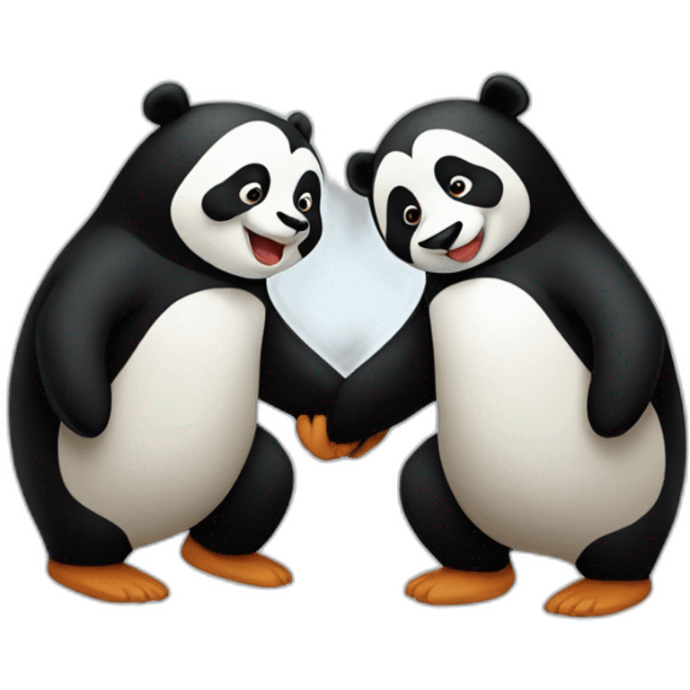 pinguin-and-panda-holding-hands emoji