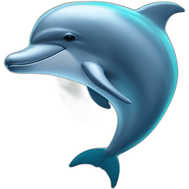 dolphin with aurora borealis emoji