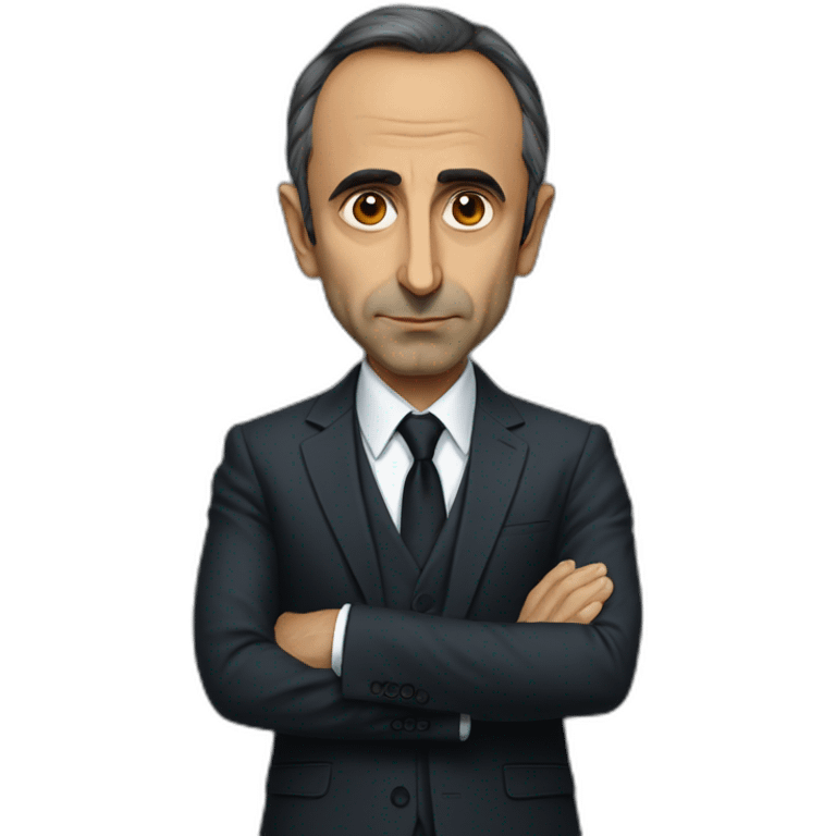 Eric zemmour with a suit with a serious face emoji