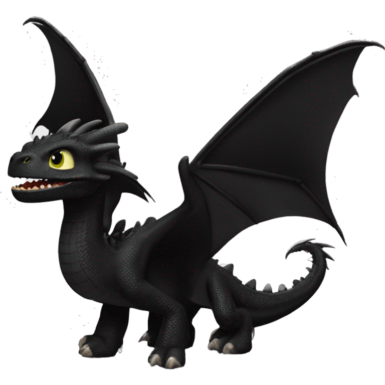 Dragón negro furia nocturna how to train your dragon emoji