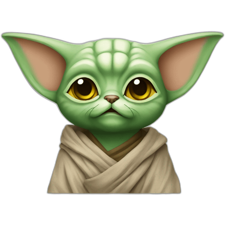 Cat yoda emoji