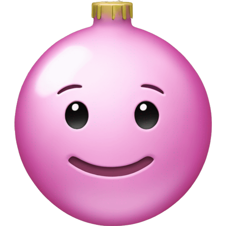 Pink Christmas ornaments  emoji