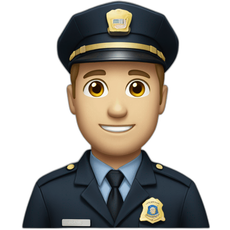 white male CBP officer emoji