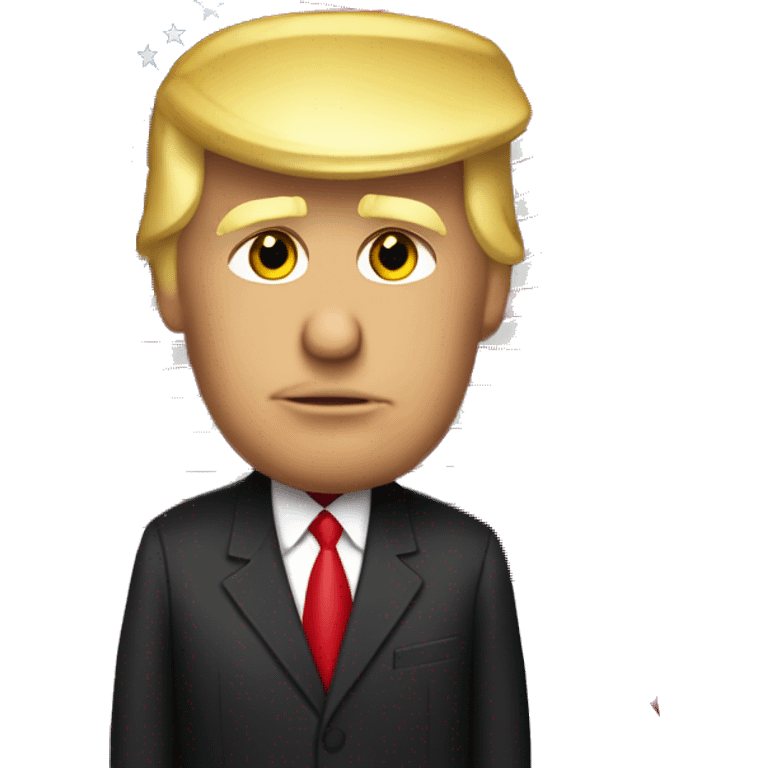 Donald trump con una bandera de Venezuela emoji