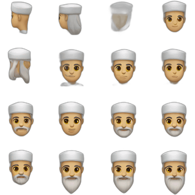 businessman wearing kufi short white beard emoji