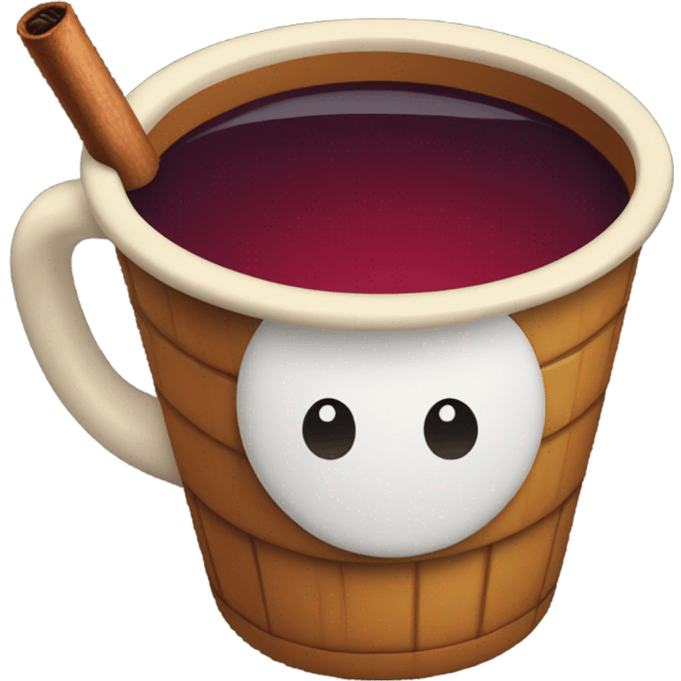 Mulled wine in a craft cup emoji