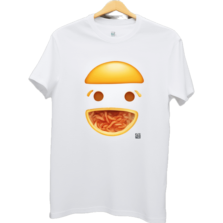 '김치' written tshirt is soaked in the juice of kimchi emoji