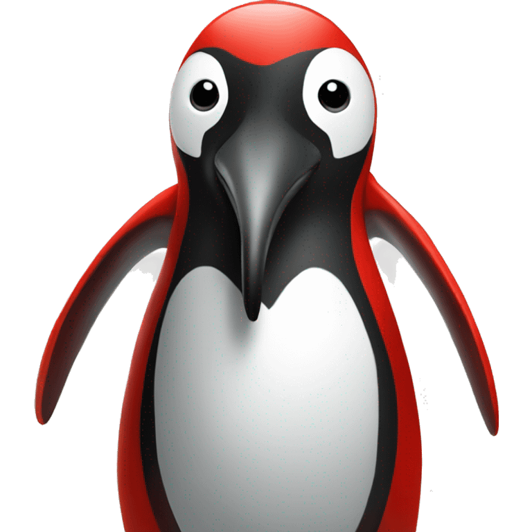 bright red pinguin emoji